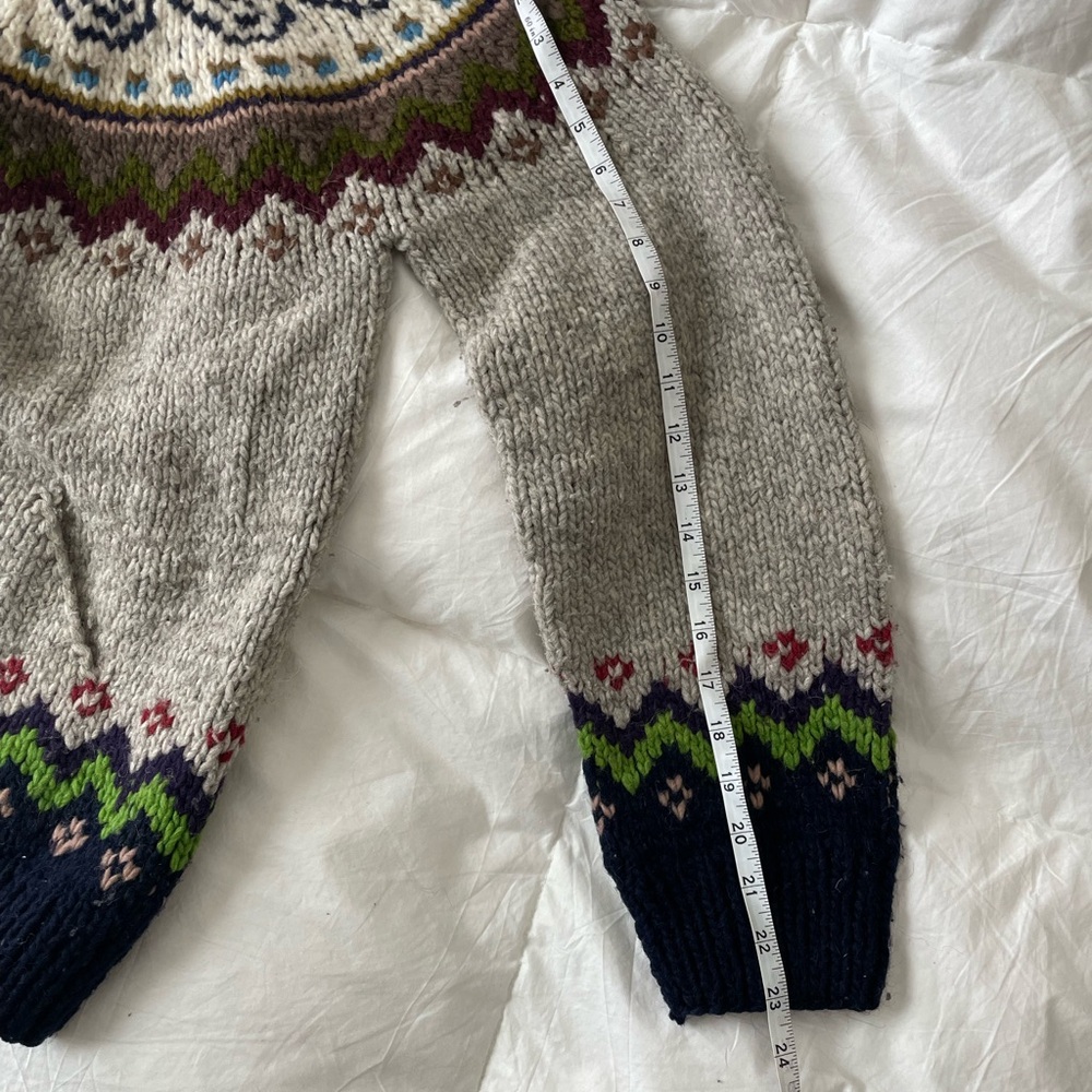 Vintage Handmade Sisandina 100% Natural Wool Sweater - Picture 13 of 14